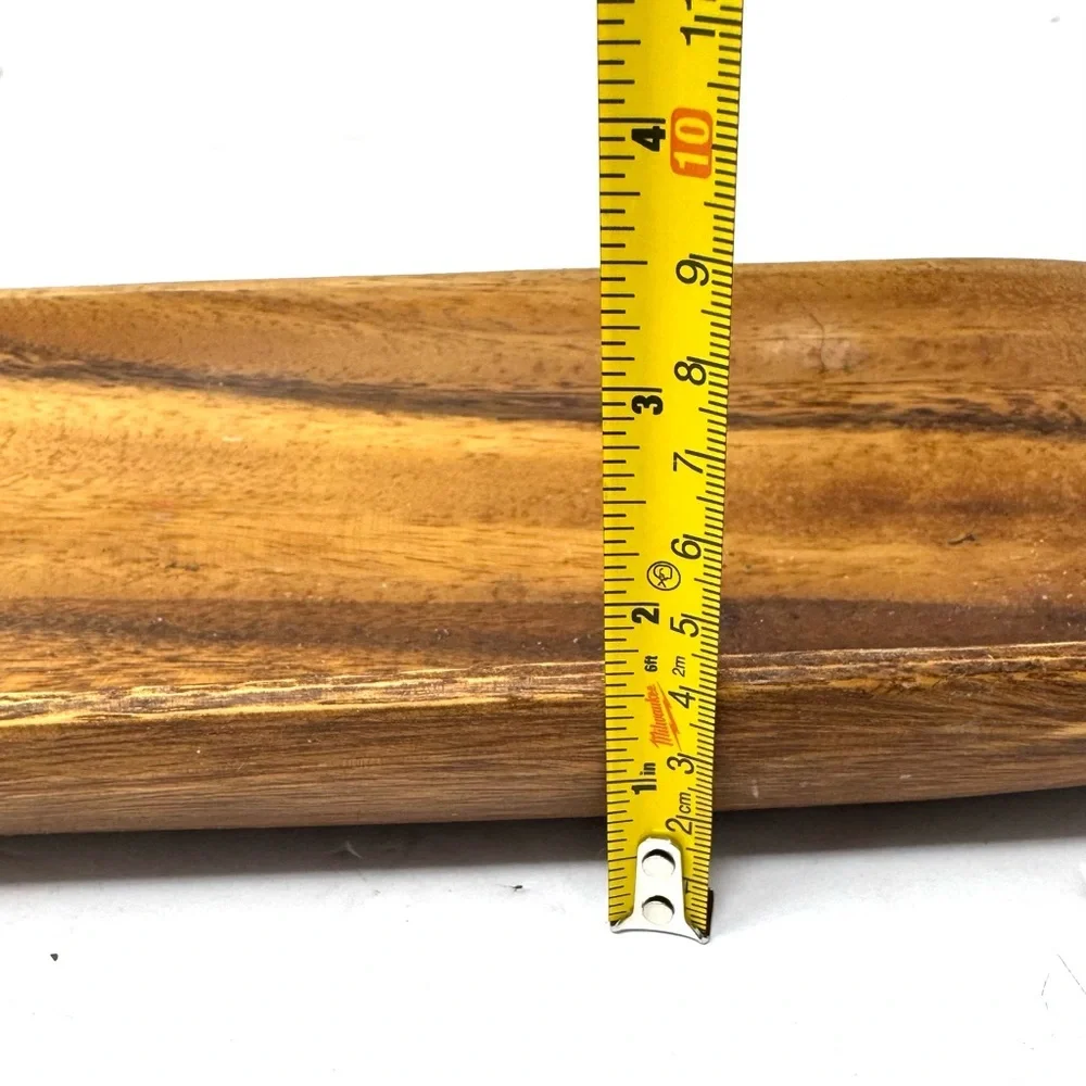 Crate & Barrel Tondo Oval Acacia Wood Serving Platter Trough 16.5
